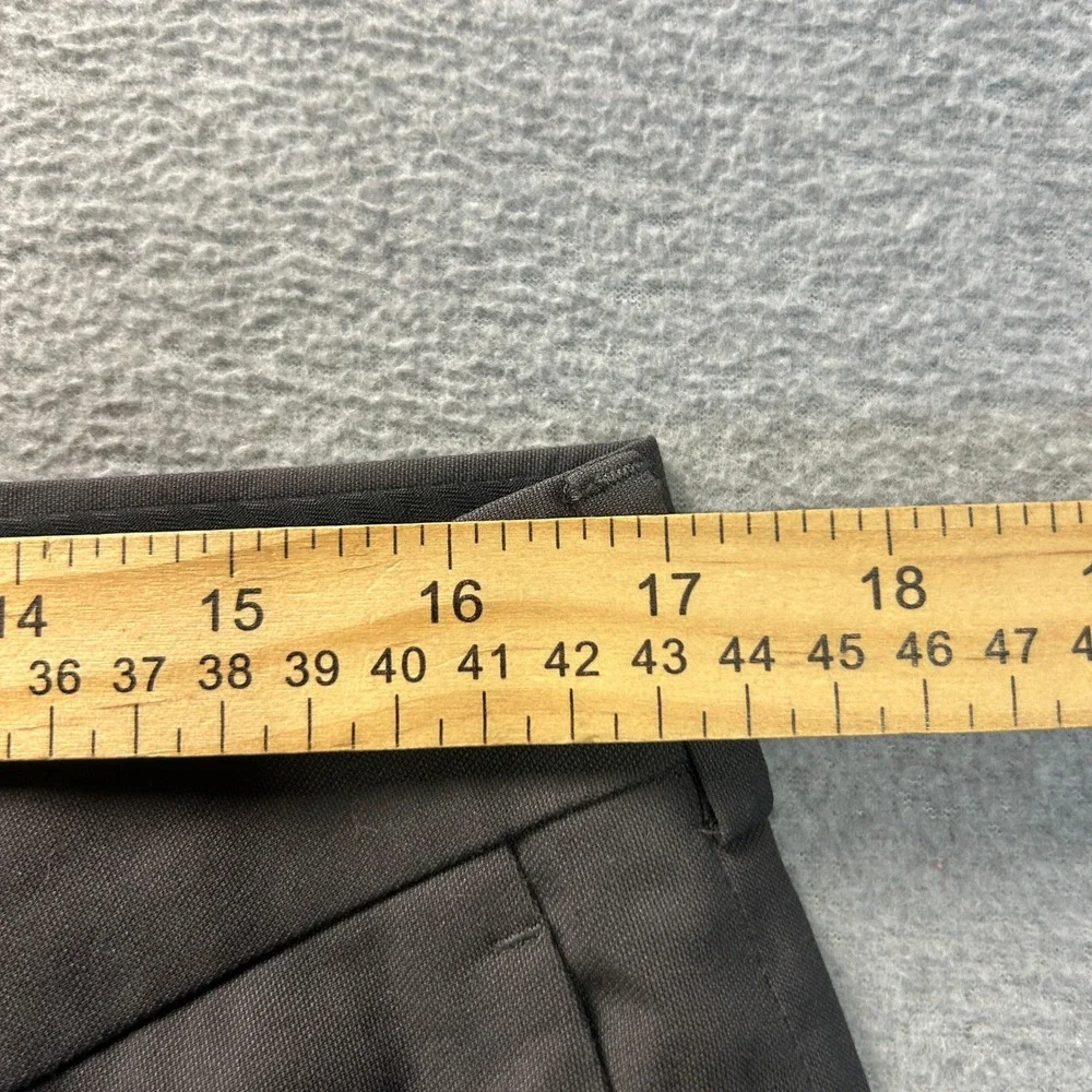 Dress Pants Mens Gray 34x34 Stretch Flat Front Career Office Business Trousers